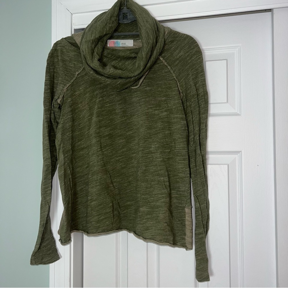 Free People Olive Green cowl neck